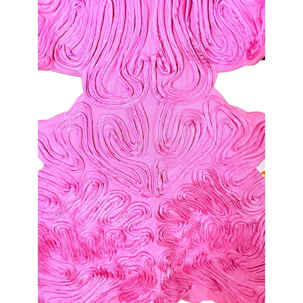 ASOS EDITION Embroidered Satin Cornelli Cut Out Mini Dress Pink Occasion Party - Picture 10 of 16